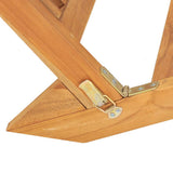 Sun Lounger Solid Teak Wood - Close-Up Angle