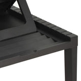 Sun Lounger with Cushion Plastic Anthracite - Close-Up Angle