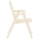 3 Piece Folding Bistro Set Plastic White - Extra Image