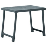 3 Piece Folding Bistro Set Plastic Green - Extra Image