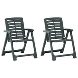 3 Piece Folding Bistro Set Plastic Green