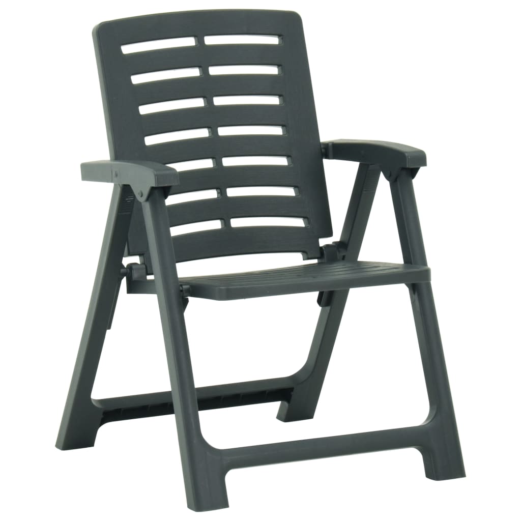 3 Piece Folding Bistro Set Plastic Green