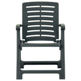 3 Piece Folding Bistro Set Plastic Green