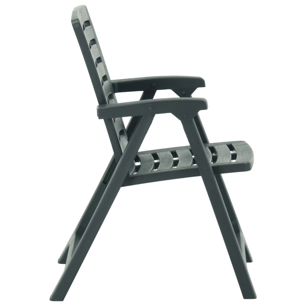 3 Piece Folding Bistro Set Plastic Green