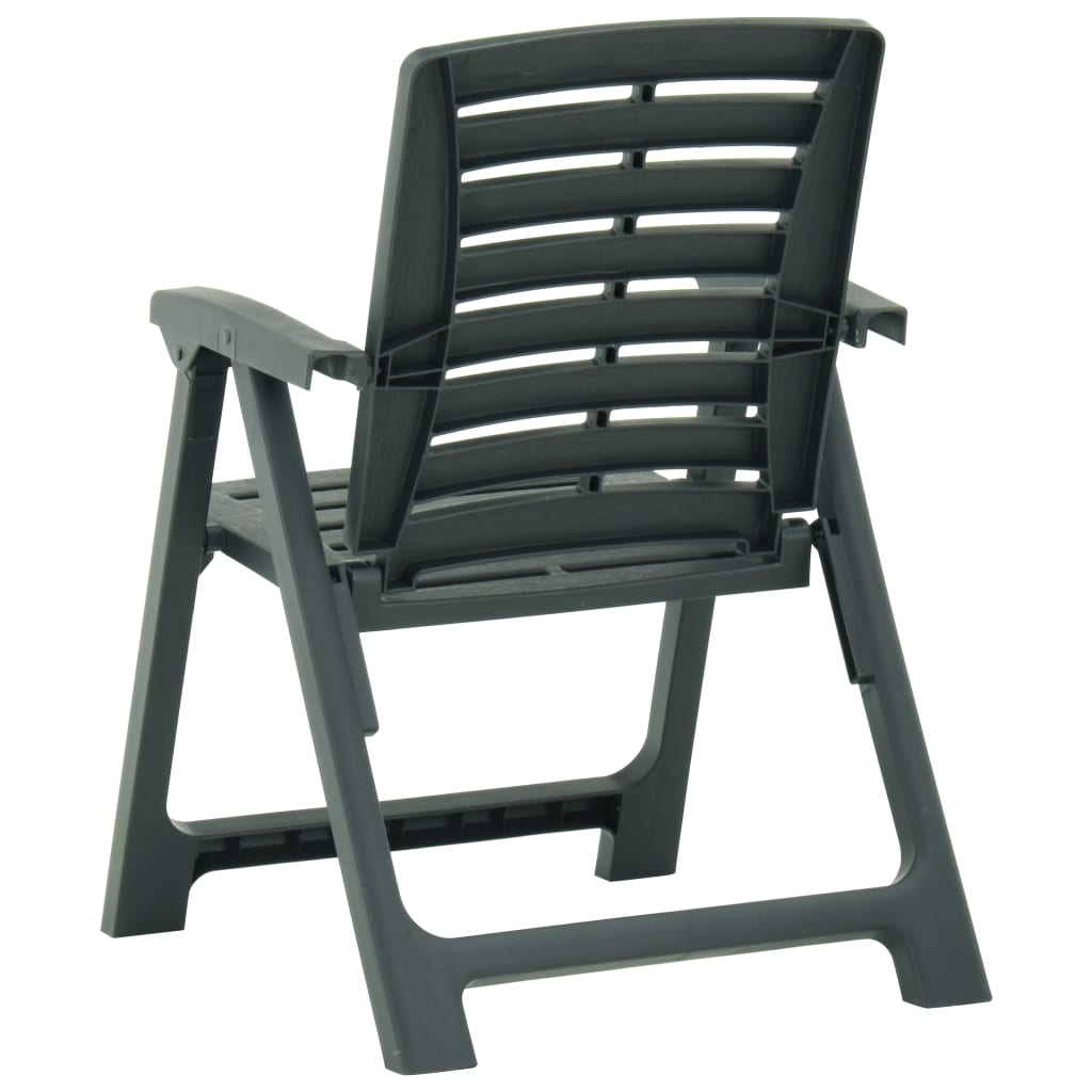3 Piece Folding Bistro Set Plastic Green