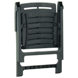 3 Piece Folding Bistro Set Plastic Green - Low Angle