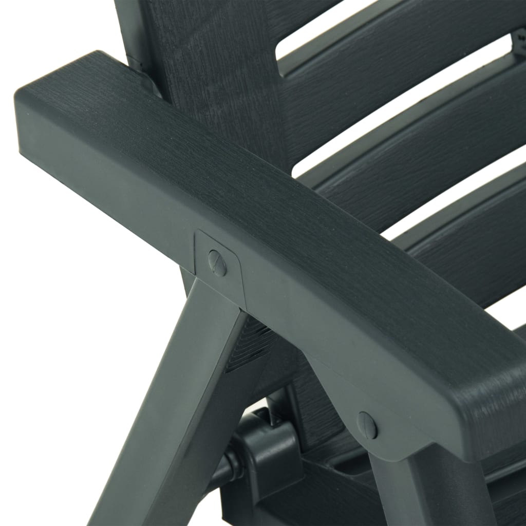 3 Piece Folding Bistro Set Plastic Green