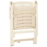 Garden Chairs 2 pcs Plastic White - Rear View