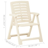 Garden Chairs 2 pcs Plastic White - Extra Image