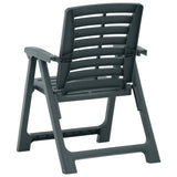 Garden Chairs 2 pcs Plastic Green - 45-Degree Angle