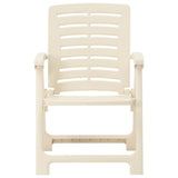 Garden Chairs 4 pcs Plastic White