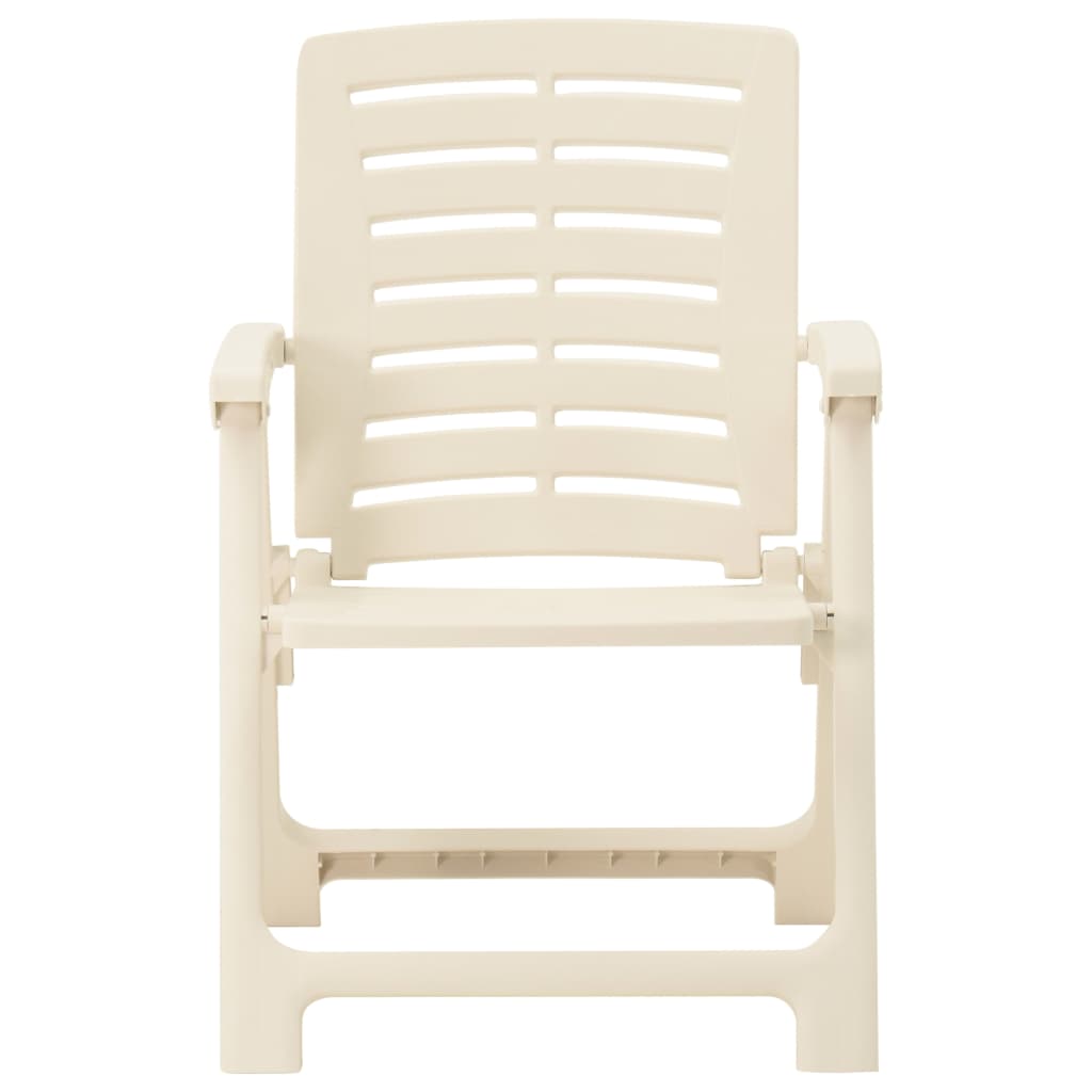 Garden Chairs 4 pcs Plastic White
