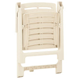 Garden Chairs 4 pcs Plastic White - Rear View