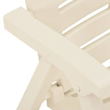 Garden Chairs 4 pcs Plastic White - Close-Up Angle