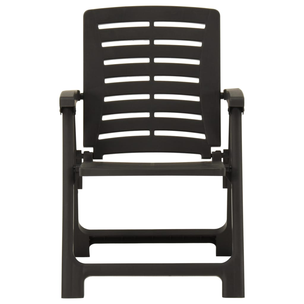 Garden Chairs 4 pcs Plastic Anthracite