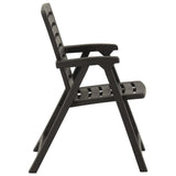 Garden Chairs 4 pcs Plastic Anthracite - Top-Down View