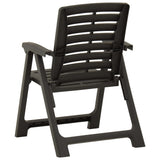 Garden Chairs 4 pcs Plastic Anthracite - 45-Degree Angle