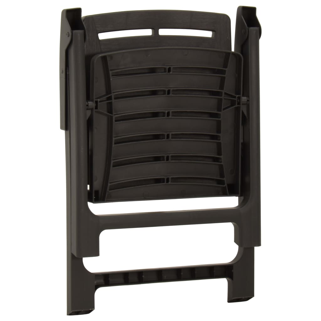 Garden Chairs 4 pcs Plastic Anthracite