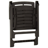 Garden Chairs 4 pcs Plastic Anthracite
