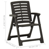 Garden Chairs 4 pcs Plastic Anthracite - Extra Image