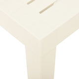 Garden Table White 79x65x72 cm Plastic - Top-Down View
