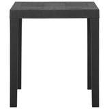 Garden Table Grey 79x65x72 cm Plastic - Side View