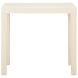 Garden Table White 79x65x72 cm Plastic - Front View