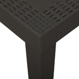 Garden Table Anthracite 79x65x72 cm Plastic - Top-Down View