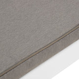 Garden Lounge Bench with Cushion Plastic White