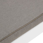 Garden Lounge Bench with Cushion Plastic White