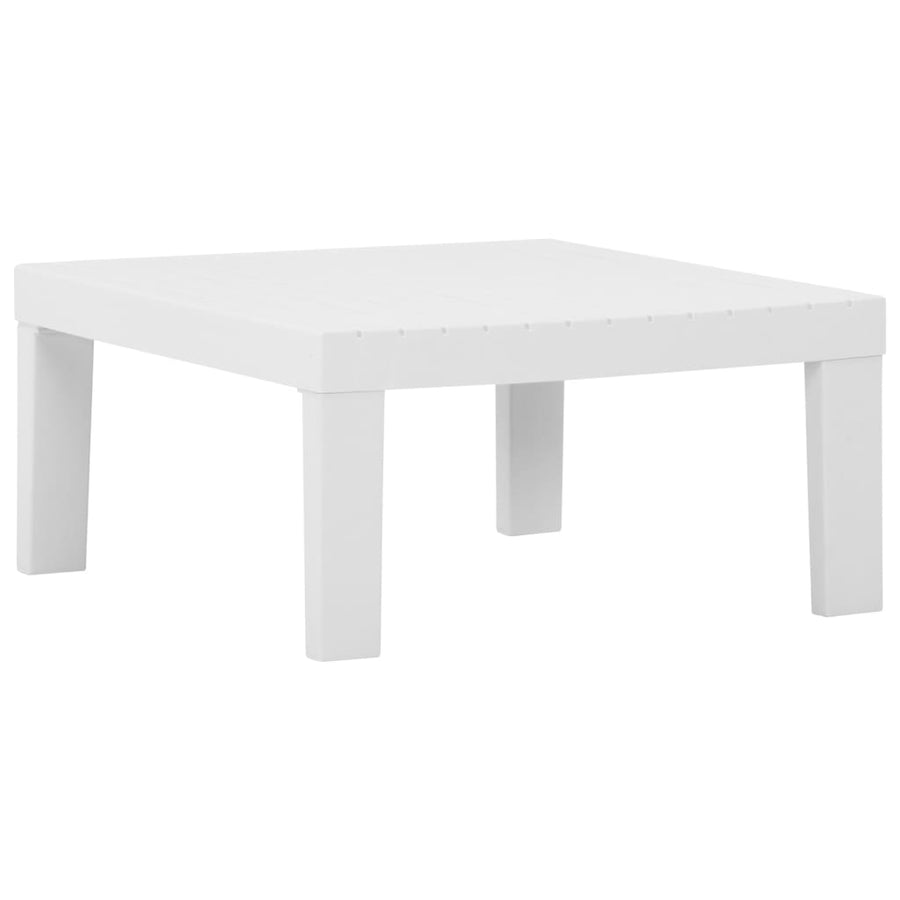 Garden Lounge Table Plastic White