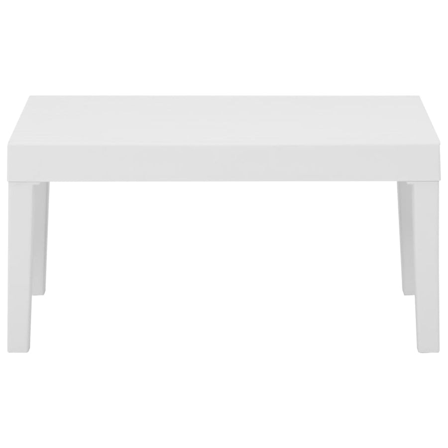 Garden Lounge Table Plastic White