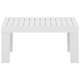 Garden Lounge Table Plastic White - Side View