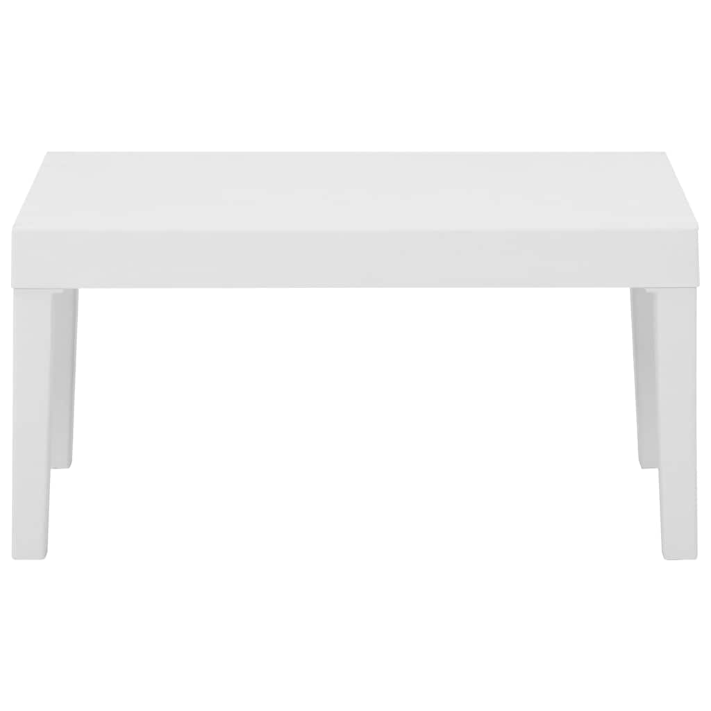 2 Piece Garden Lounge Set with Cushions Plastic White
