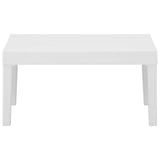 2 Piece Garden Lounge Set with Cushions Plastic White - Extra Image