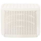 Garden Table White 53x53x40 cm Plastic - Front View