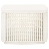 Garden Table White 53x53x40 cm Plastic - Side View