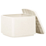 Garden Table White 53x53x40 cm Plastic - Top-Down View