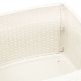 Garden Table White 53x53x40 cm Plastic - Close-Up Angle