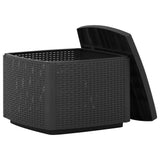 Garden Table Grey 53x53x40 cm Plastic - Top-Down View