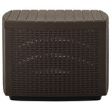 Garden Table Mocha 53x53x40 cm Plastic - Side View