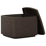 Garden Table Mocha 53x53x40 cm Plastic - Top-Down View