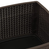 Garden Table Mocha 53x53x40 cm Plastic - Close-Up Angle