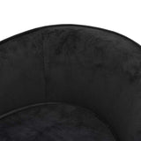 Dog Sofa Black 69x49x40 cm Plush - Close-Up Angle