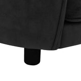 Dog Sofa Black 69x49x40 cm Plush - Low Angle