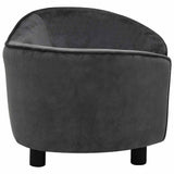 Dog Sofa Dark Grey 69x49x40 cm Plush - Top-Down View