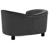Dog Sofa Dark Grey 69x49x40 cm Plush - 45-Degree Angle