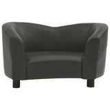 Dog Sofa Dark Grey 67x41x39 Cm Faux Leather