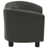 Dog Sofa Dark Grey 67x41x39 Cm Faux Leather