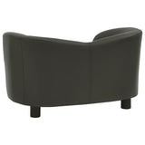 Dog Sofa Dark Grey 67x41x39 Cm Faux Leather